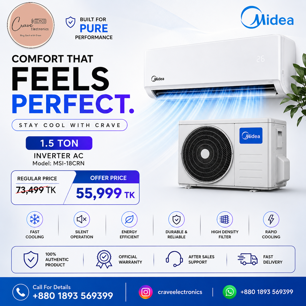 Midea 1.5 TON AC